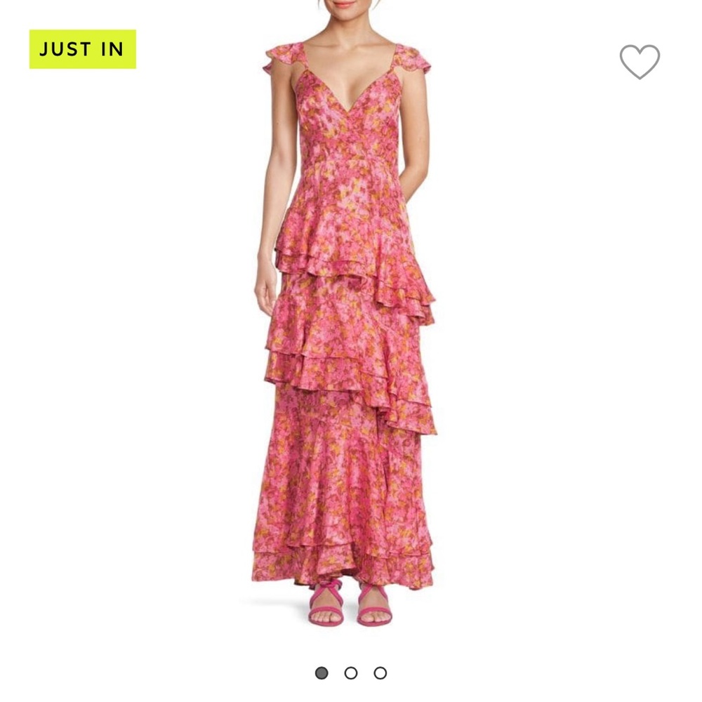 HUTCH FLORAL CAP SLEEVE MAXI DRESS